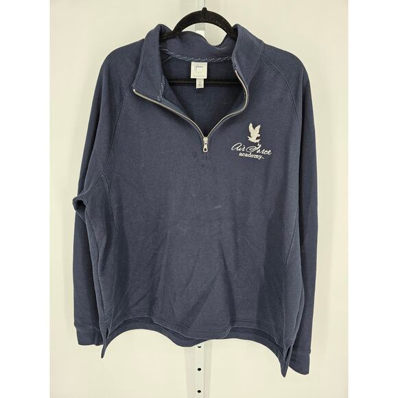 Gear Men's Navy Zip Up Relaxed Fit "Air Force Academy" Printed Jacket Size 2XL - Picture 1 of 4